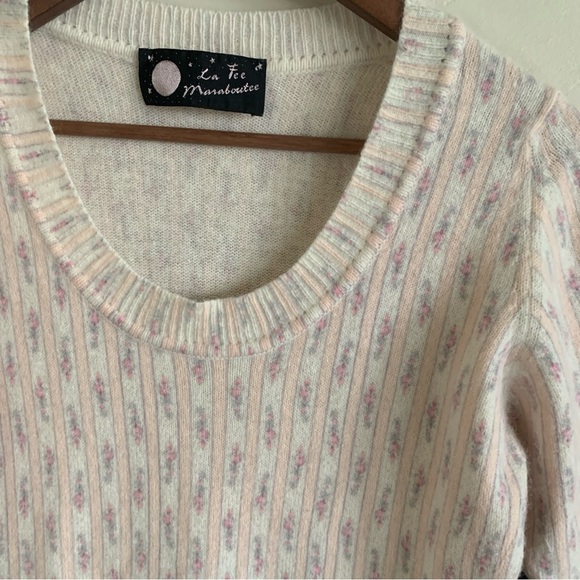 La Fee Maraboutee Women's Coquette Knit Mini Dress France Wool Angora Romantic S - Picture 7 of 14